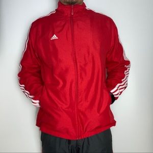 Red Adidas jacket track suit